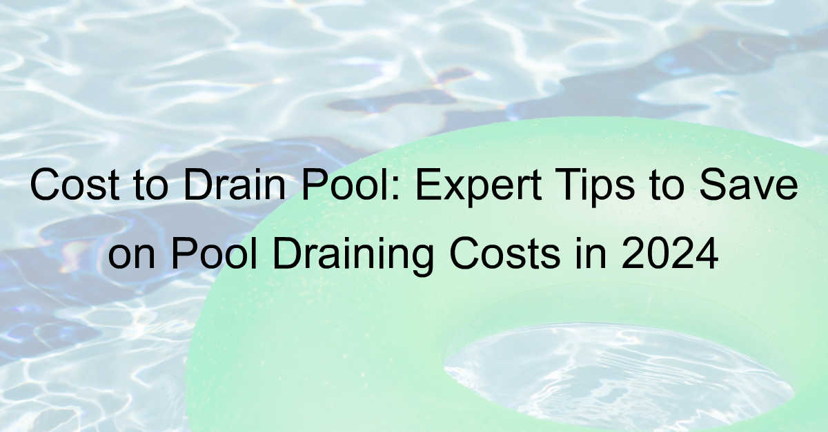 cost to drain pool