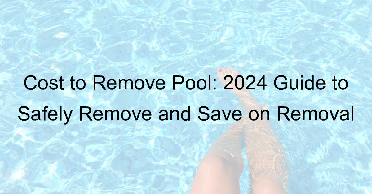 cost to remove pool