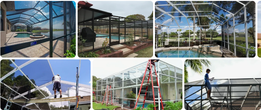 pool cage screen replacement cost